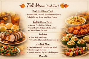 Wedding Catering. Fall Mid-Tier Menu by SHHG.
