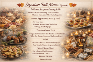 Wedding Catering. Fall Upscale Menu by SHHG.